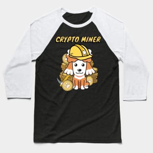 Funny Poodle is a Crypto Miner Baseball T-Shirt